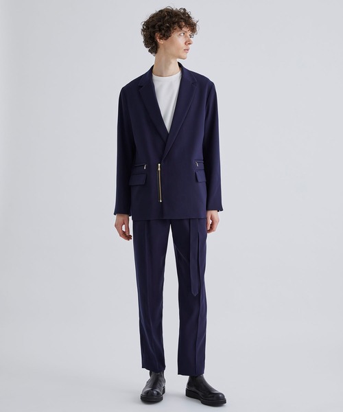 CULLNI 黒 テーラードジャケット CULLNI ジャケット テーラードジャケット 「別注」 DOUBLE ZIP