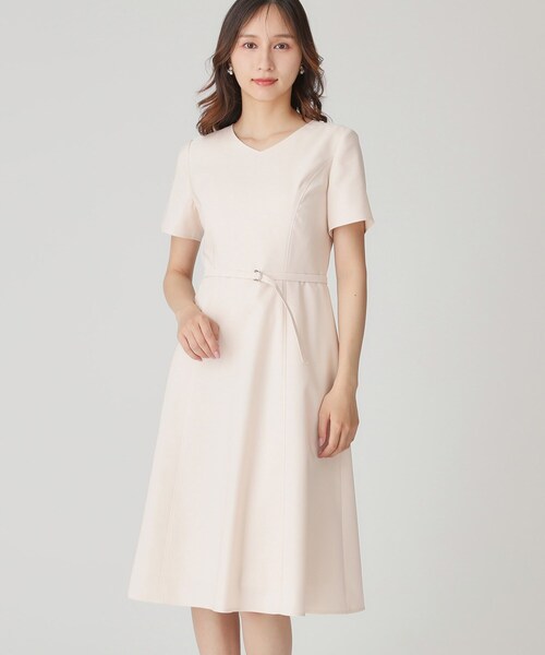 クード シャンス（COUP DE CHANCE）/【手洗い可／日本製】Aラインフレアワンピース COUP DE CHANCE（クードシャンス） ワンピース 「手洗い可／日本製」A