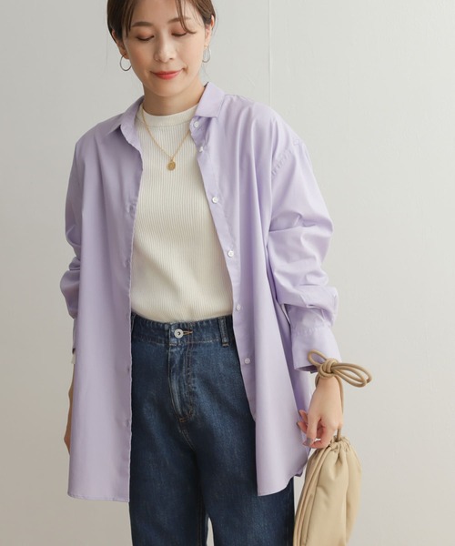 「URBAN RESEARCH DOORS」 長袖シャツ MEDIUM パープル レディース