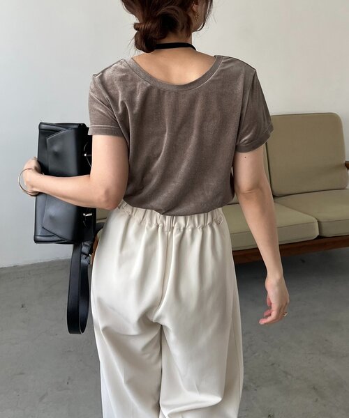 CAPRICIEUX LEMAGE ブラウン シースルー 長袖Tシャツ ロゴ CAPRICIEUX LEMAGE ブラウン シースルー 長袖Tシャツ ロゴ CAPRICIEUX