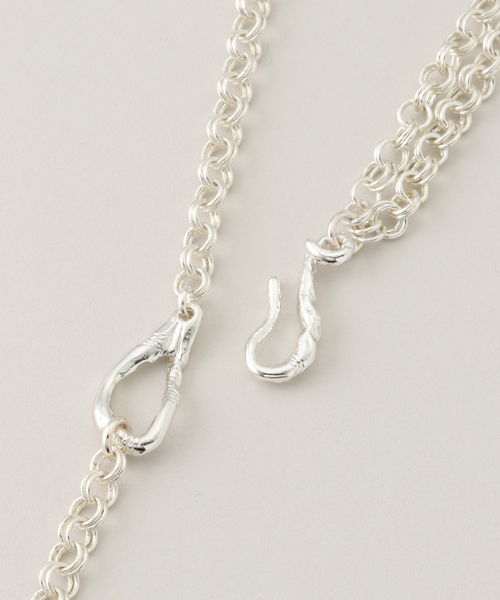 soierie ソワリー　ネックレス& ピアス　シルバー Soierie ネックレス 「Soierie/ソワリー」Hair art lariat