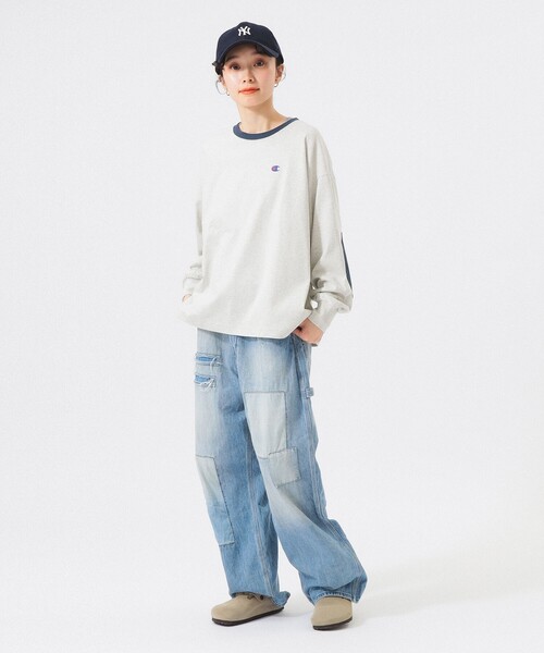 tシャツ 「別注」Champion / エルボーパッチ Tシャツ レディース Champion tシャツ 「別注」Champion / エルボーパッチ Tシャツ