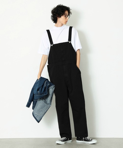 BLACKTOP×Leeオーバーオール Lee 「Lee」 オーバーオール SMALL ブラック メンズ : ZOZOTOWN