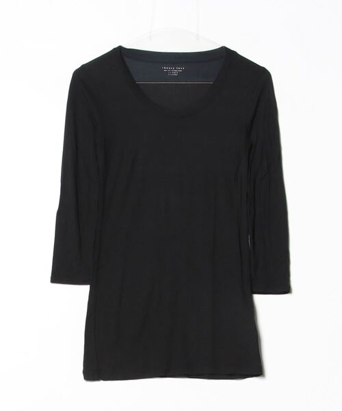 美品　セオリーリュクス　ブラック　黒　カットソー　トップス　シンプル　38号 theory luxe（セオリーリュクス） 7分袖カットソー 38 ブラック