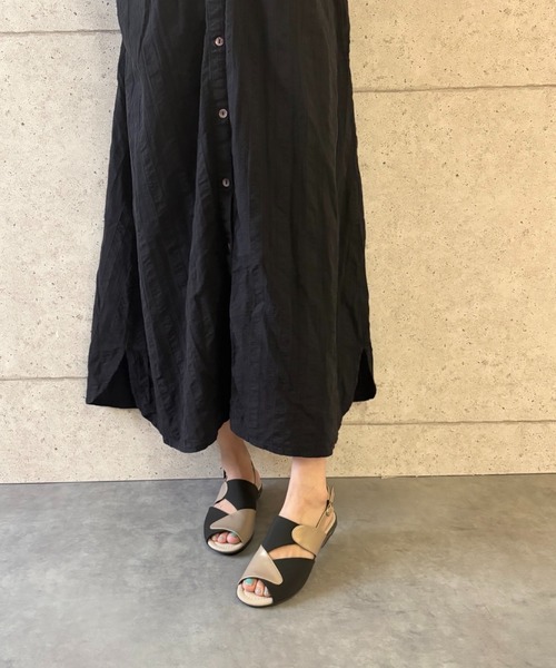 blanc/bleu（ブランブルー） サンダル 「日本製／本革／3E幅」異素材