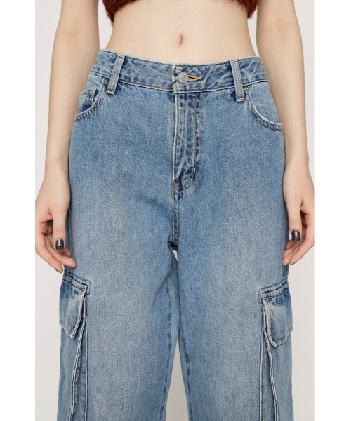 「SLY」 加工デニムパンツ 0 ブルー レディース