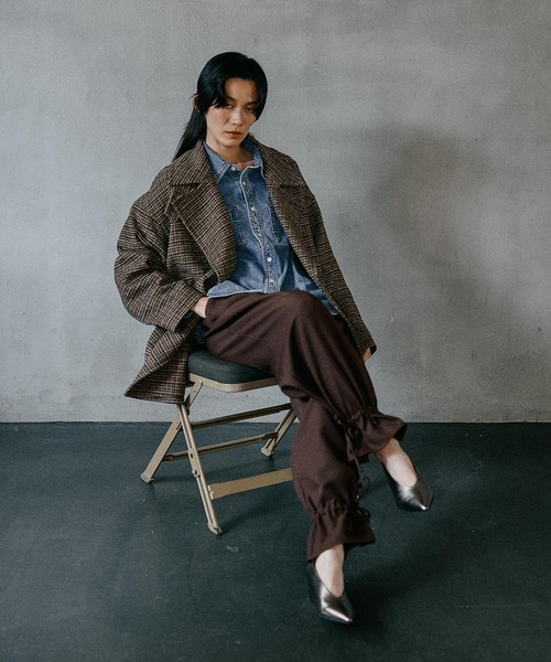 LEPSIM（レプシィム） コート アウター ウーリーダブルミドルチェック