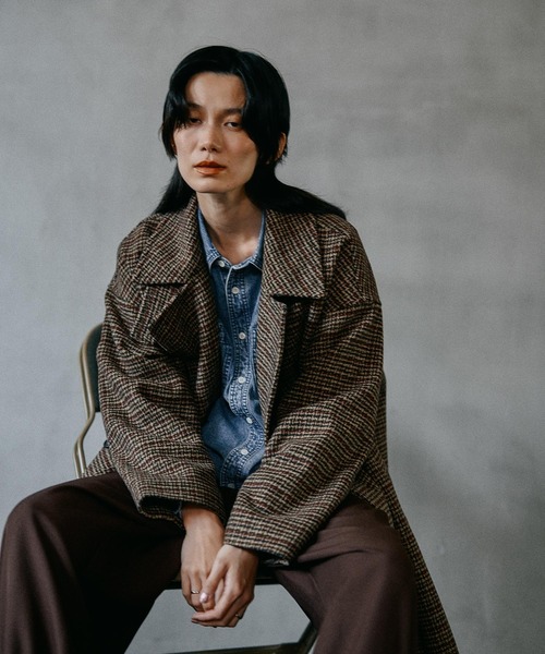 LEPSIM（レプシィム） コート アウター ウーリーダブルミドルチェック