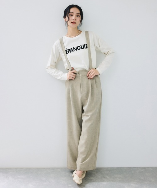 VIS（ビス） パンツ サスペンダー付き2WAYワイドパンツ レディース
