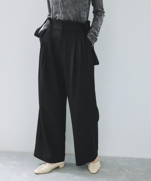 VIS（ビス） パンツ サスペンダー付き2WAYワイドパンツ レディース