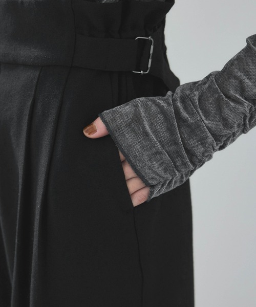 VIS（ビス） パンツ サスペンダー付き2WAYワイドパンツ レディース