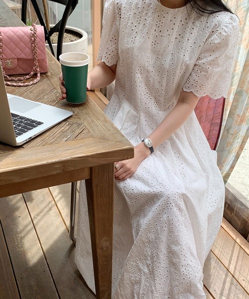 「VitaFelice」 「aroco」半袖ワンピース FREE ピンク レディース_画像8