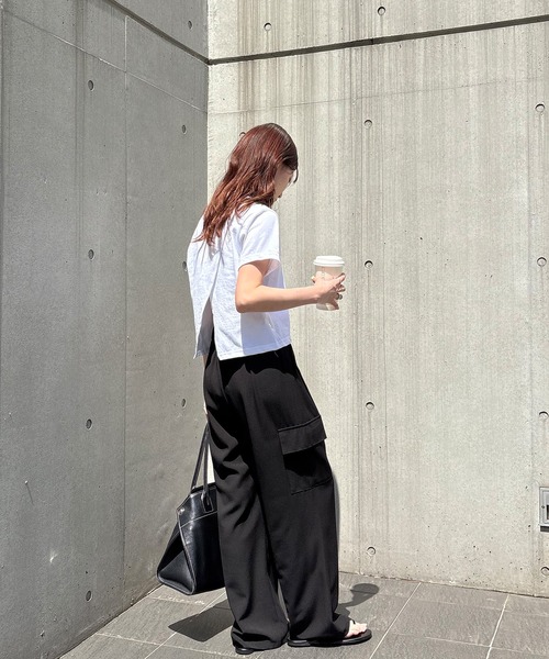 「ISOOK」 半袖Tシャツ FREE ホワイト レディース_画像3