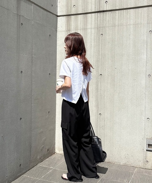 「ISOOK」 半袖Tシャツ FREE ホワイト レディース_画像4