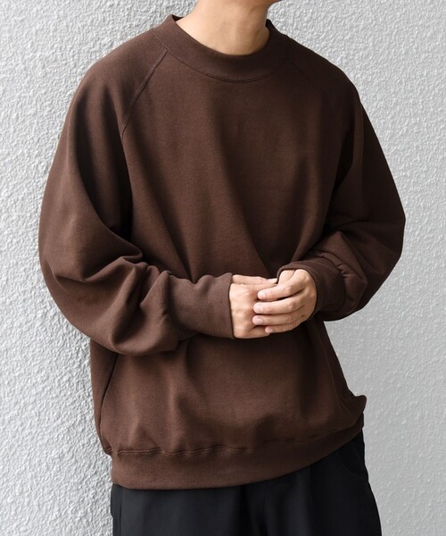 ☆美品☆45Rpm ブラウン ラグランスリーブ 裏起毛トレーナーSサイズ THE NORTH FACE（ザ ノースフェイス） トレーナー スウェット MEN S