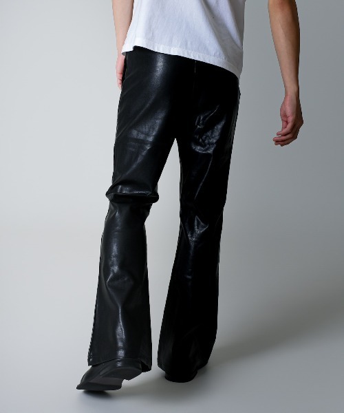 BENUSTA（ベヌスタ） パンツ A'GEM/9 × .kom 「BENUSTA」Fake Leather