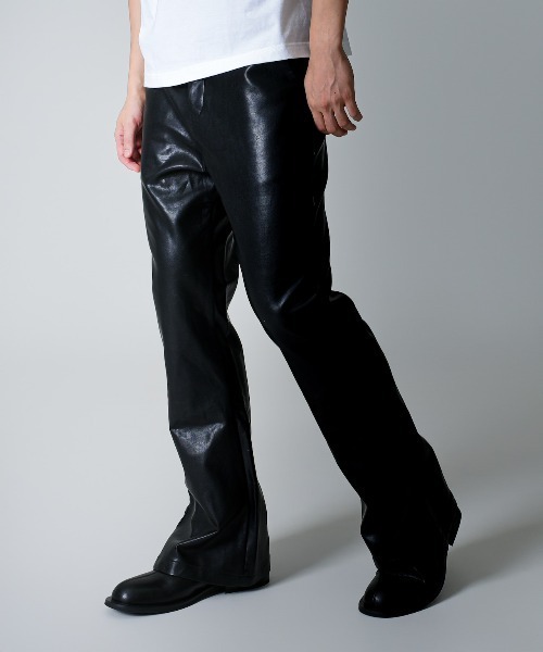 BENUSTA（ベヌスタ） パンツ A'GEM/9 × .kom 「BENUSTA」Fake Leather