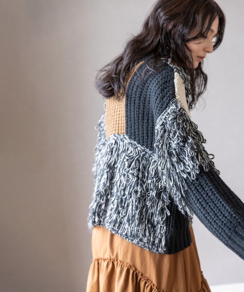 OSMOSIS（オズモーシス） カーディガン 2WAY切替ニットカーディガン