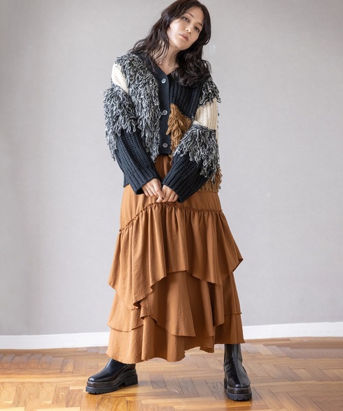 オズモーシス（OSMOSIS）/2WAY切替ニットカーディガン OSMOSIS（オズモーシス） カーディガン 2WAY切替ニットカーディガン