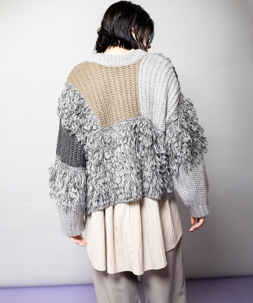 OSMOSIS（オズモーシス） カーディガン 2WAY切替ニットカーディガン