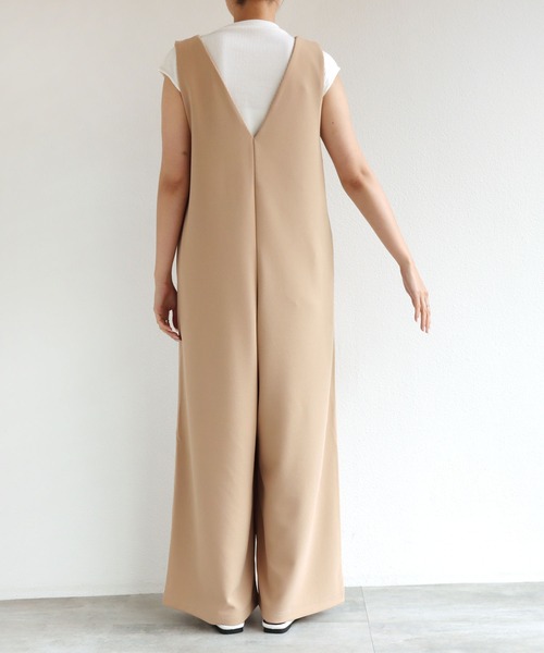 「andme」 オーバーオール M グレイッシュベージュ レディース_画像5