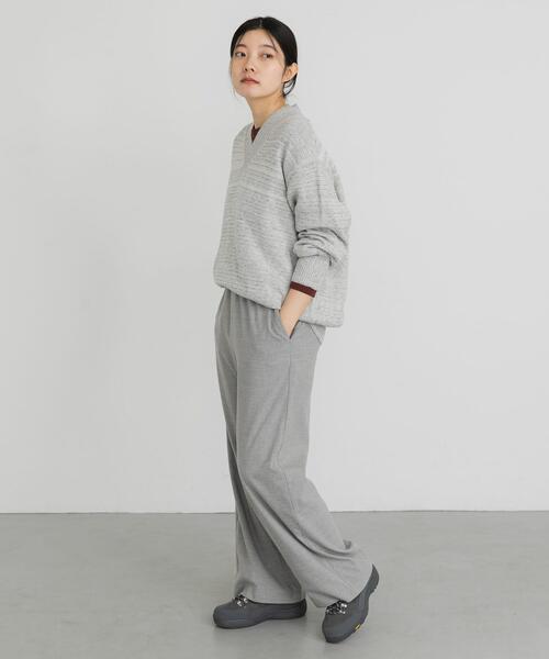 EKAL（エカル） ニット セーター Vネックバルキーボーダーニット