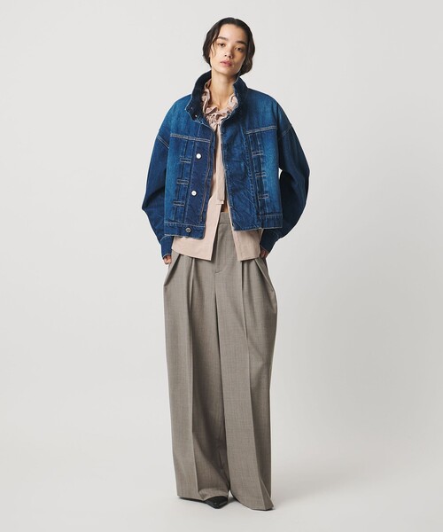 イウエンマトフ aewen matoph インタックパンツ UNITED ARROWS AEWEN MATOPH サテンインタックパンツ - ウォッシャブル - Rakuten Fashion 楽天ファッション 旧楽天ブランドアベニュー RG7288
