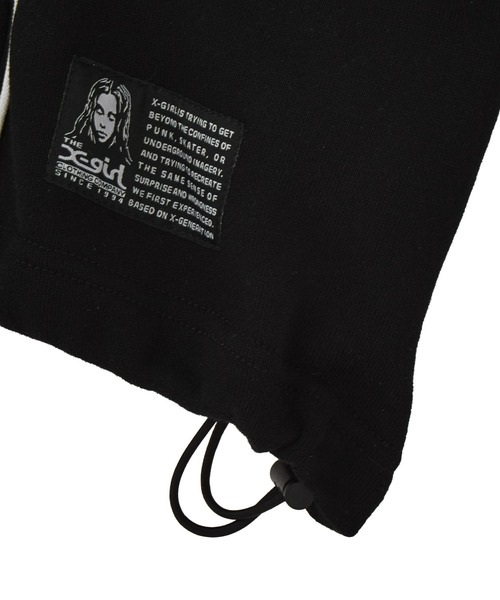 X-girl（エックスガール） トレーナー スウェット FACE LABEL HALF ZIP