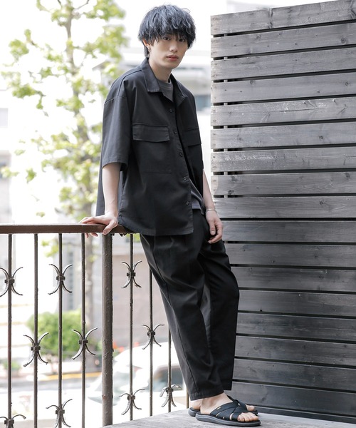 「ADMIX/ATELIER SAB MEN」 半袖シャツ 50 チャコールグレー メンズ_画像5