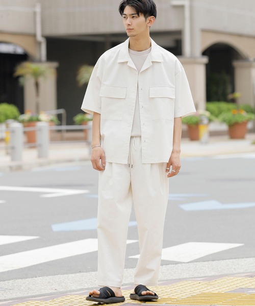 「ADMIX/ATELIER SAB MEN」 半袖シャツ 50 チャコールグレー メンズ_画像8