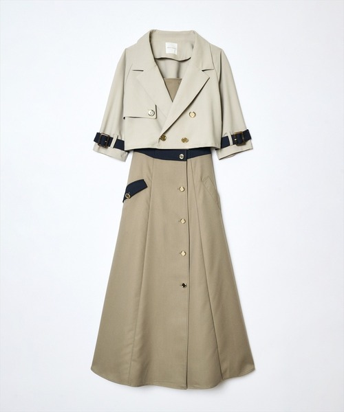 「REDYAZEL」 コンビワンピース SMALL ベージュ レディース_画像2