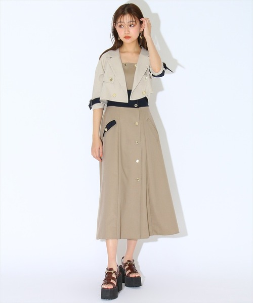 「REDYAZEL」 コンビワンピース SMALL ベージュ レディース_画像3