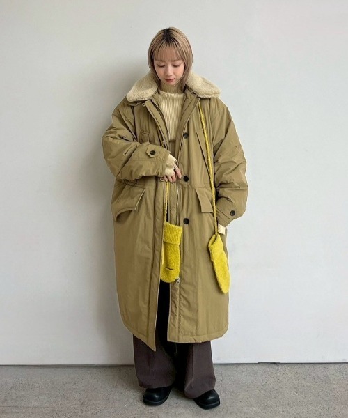anuke（アンヌーク） ステンカラーコート コート Boacollar Padding