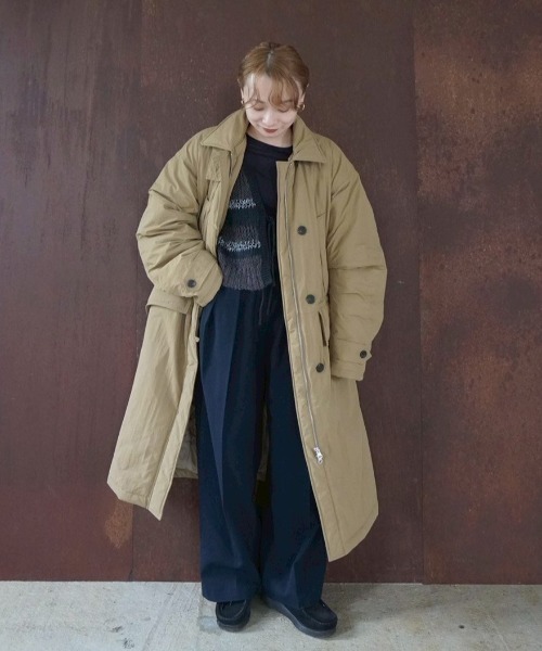 anuke（アンヌーク） ステンカラーコート コート Boacollar Padding