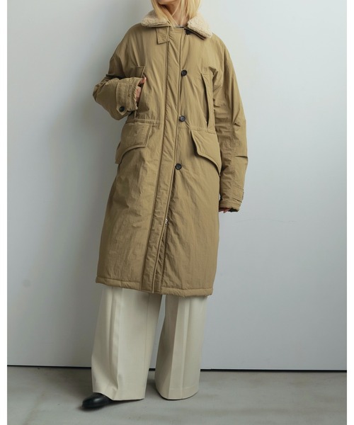 anuke 25AW Boacollar Padding Coat ベージュ38 anuke（アンヌーク） ステンカラーコート コート Boacollar Padding