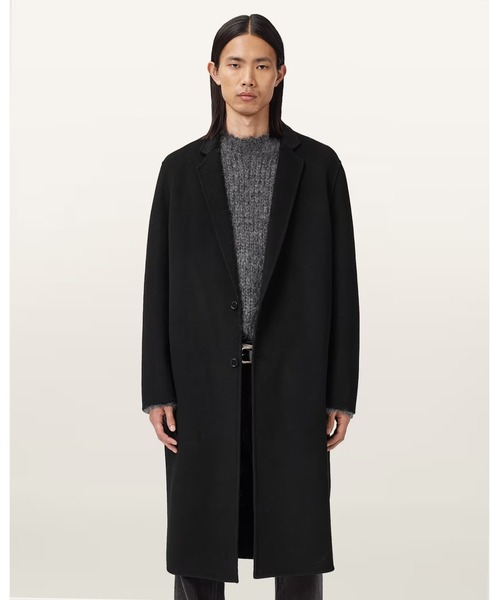 AllSaints オールセインツ コート XL ブラック メンズ ALLSAINTS（オールセインツ） チェスターコート コート BRAX RELAXED