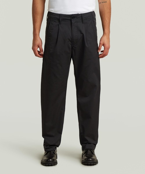ワイドパンツ チノパン Pleated Loose Tapered Chino/フロントプリーツルーズテーパードチノパンツ メンズ