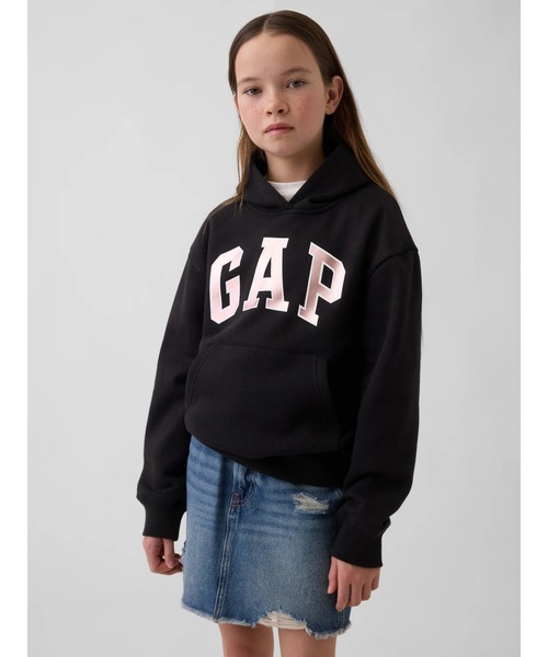 gap女の子服格安お譲り GAP（ギャップ） パーカー リラックスフィット GAPロゴ ジップアップ