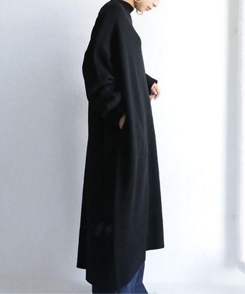 「SETUP7」 ニットワンピース FREE ブラック レディース_画像2