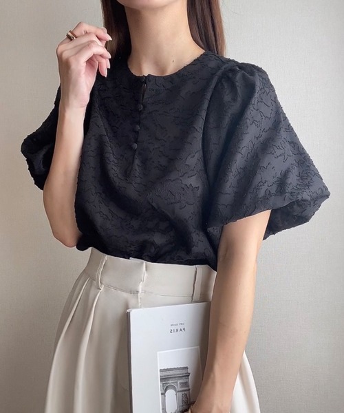 「FILLOU」 半袖ブラウス X-LARGE クリーム レディース_画像6