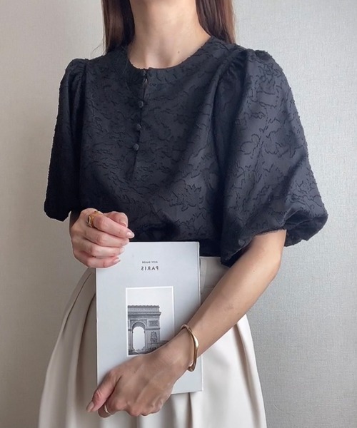 「FILLOU」 半袖ブラウス X-LARGE クリーム レディース_画像7