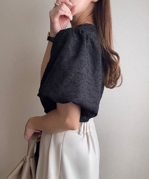 「FILLOU」 半袖ブラウス X-LARGE クリーム レディース_画像9