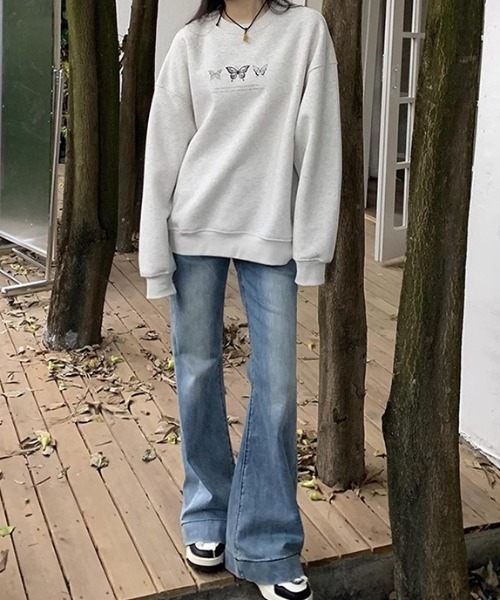 「SHEENA」 スウェットカットソー M ホワイト レディース_画像4