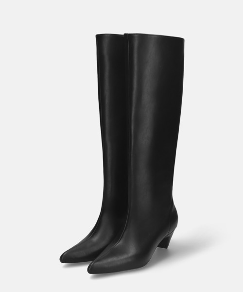 「MAMIAN」 ロングブーツ M グレイッシュベージュ レディース_画像3