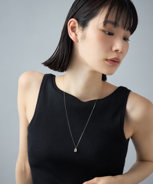 ete K10YG ミラーカットチェーン ロングネックレス 70cm ete k10YG 