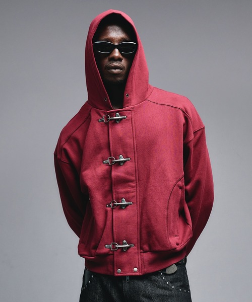 ANDER HUNK ジップアップパーカー SMALL ブラック メンズ : ZOZOTOWN