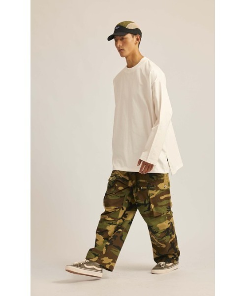 【完売品】 Heritage Camo Cargo カーゴパンツ LIBERATURS ワイドパンツ カーゴパンツ ミリタリーカモ カーゴパンツ
