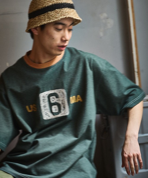 niko and…（ニコアンド） tシャツ プレーティングロゴTシャツ メンズ