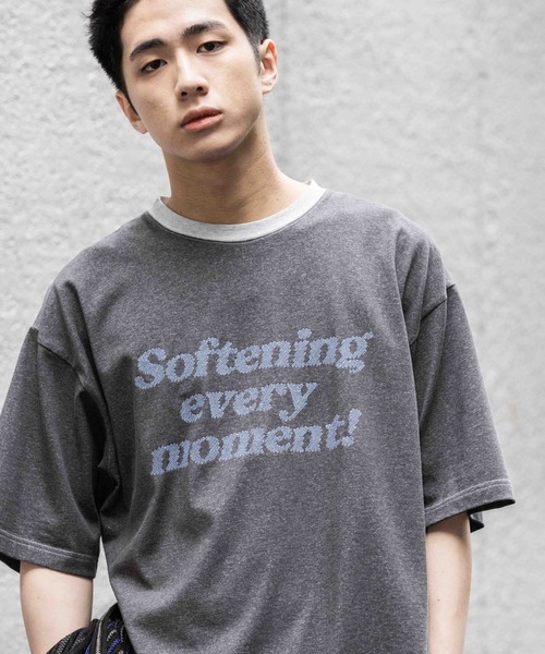 niko and…（ニコアンド） tシャツ プレーティングロゴTシャツ メンズ