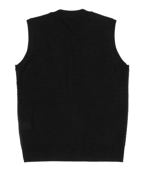 「TOKYO SHIRTS」 ノースリーブニット M ダークグレー メンズ_画像4